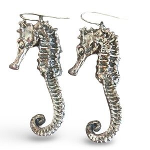 Sterling Silver Seahorse Earrings